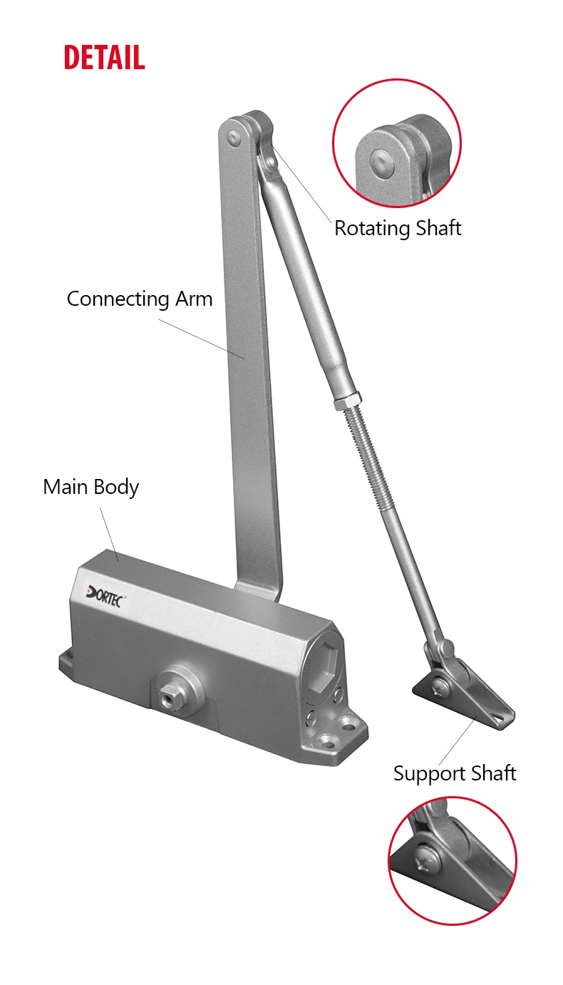 Fire Rated Door Closer UL Listed 5 Years Warranty 45-65kg