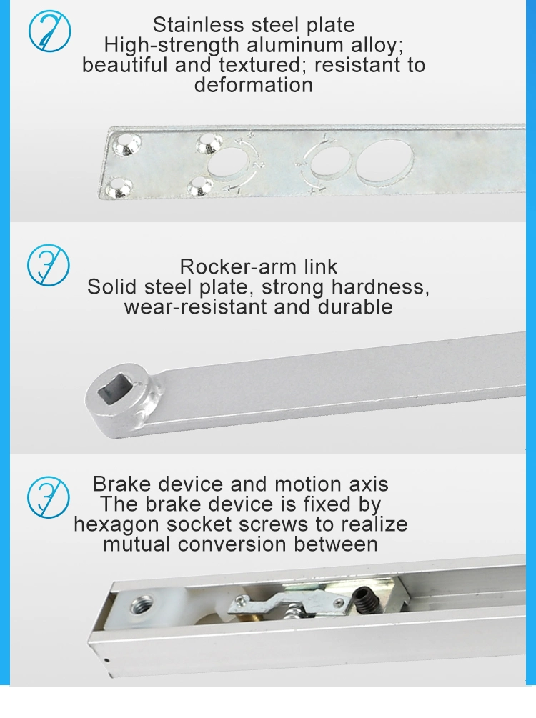 Aluminum Profile Concealed Door Closer Hotel Use Ce Standard HD 3123